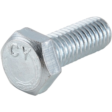 Hex Head Cap Screw, Electro-Galvanized Zinc, 3/8-16 X 1